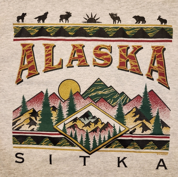 Vintage Signal Sports Sitka Alaska T Shirt Mountain Range Mens Size XL VTG 90s - Picture 3 of 10